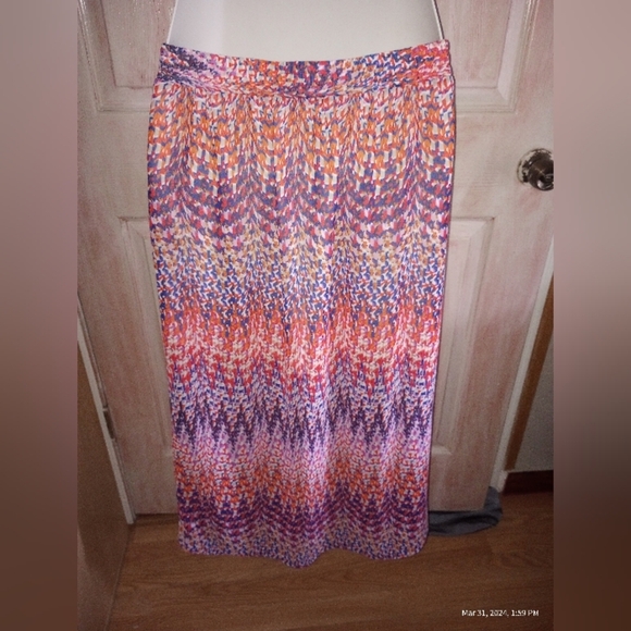 Laundry by Shelli Segal Los Angeles Multi colored pull on skirt size 6 - Picture 3 of 8
